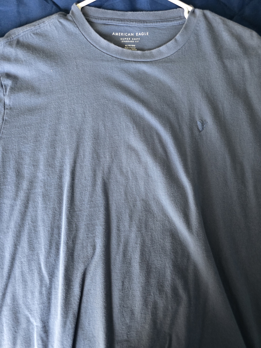 American Eagle Outfitters Men’s Steel Blue Crew Neck Short Sleeve Tee